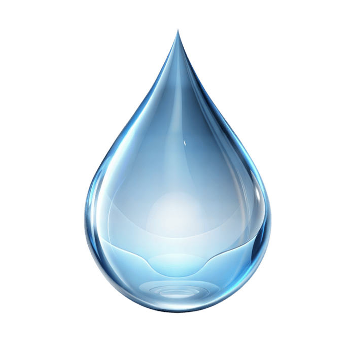Water drop for the sulfate-free base